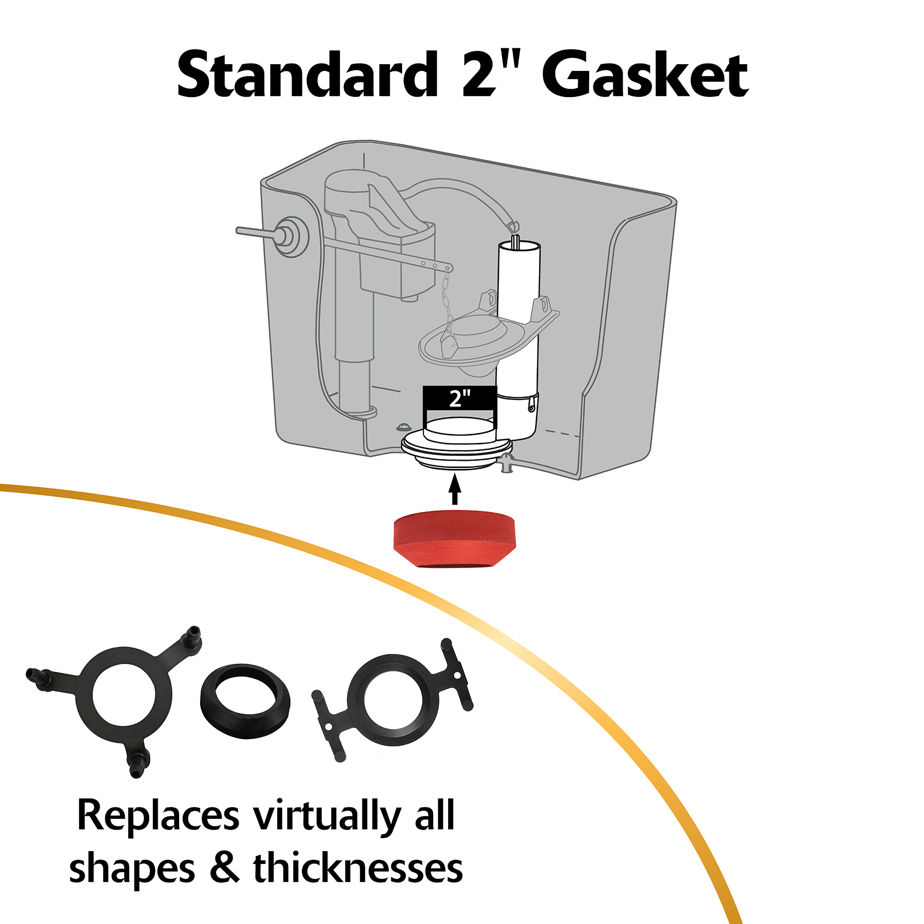 2X Long Life Universal Complete Toilet Repair Kit Korky